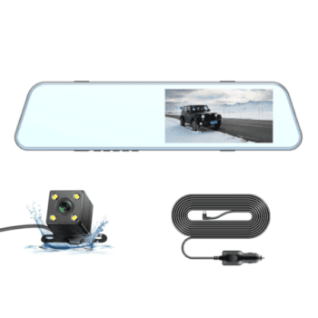 Dual Camera Car DVR Rearview Mirror With 4.3″ Screen