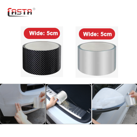 Nano Carbon Fiber Car Adhesive Tapes Waterproof Protection Film – Black - Image 8