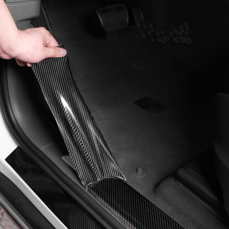 Nano Carbon Fiber Car Adhesive Tapes Waterproof Protection Film – Black - Image 4