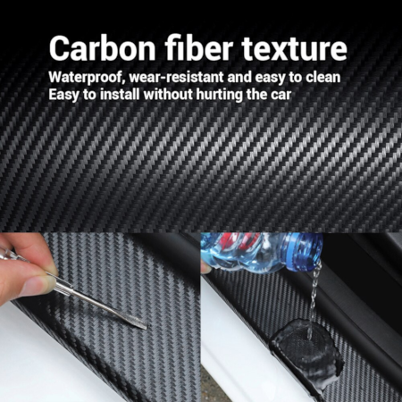 Nano Carbon Fiber Car Adhesive Tapes Waterproof Protection Film – Black - Image 5