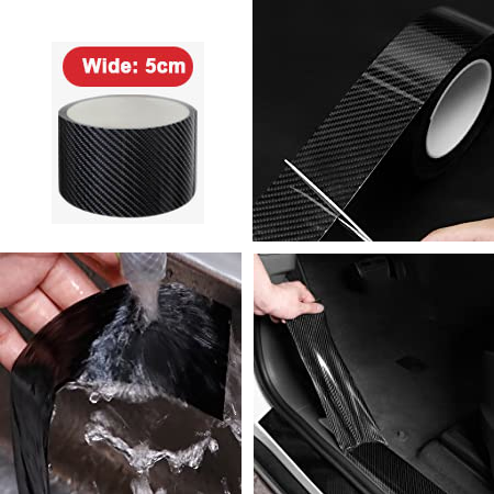Nano Carbon Fiber Car Adhesive Tapes Waterproof Protection Film – Black - Image 6