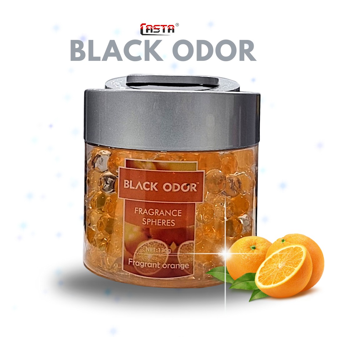BLACK ODOR Gel Beads Air Freshener – Orange (130 gm)