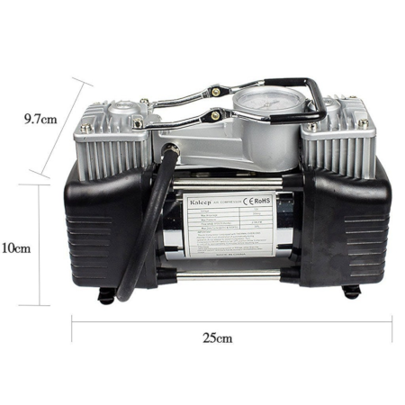 Dual Cylinder Air Compressor Tire Inflator – 12V 150PSI - Image 2