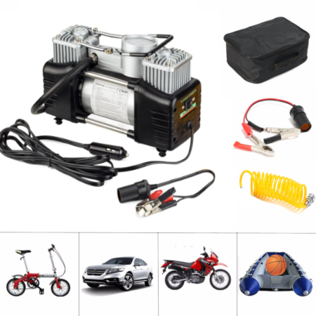 Dual Cylinder Air Compressor Tire Inflator – 12V 150PSI - Image 4