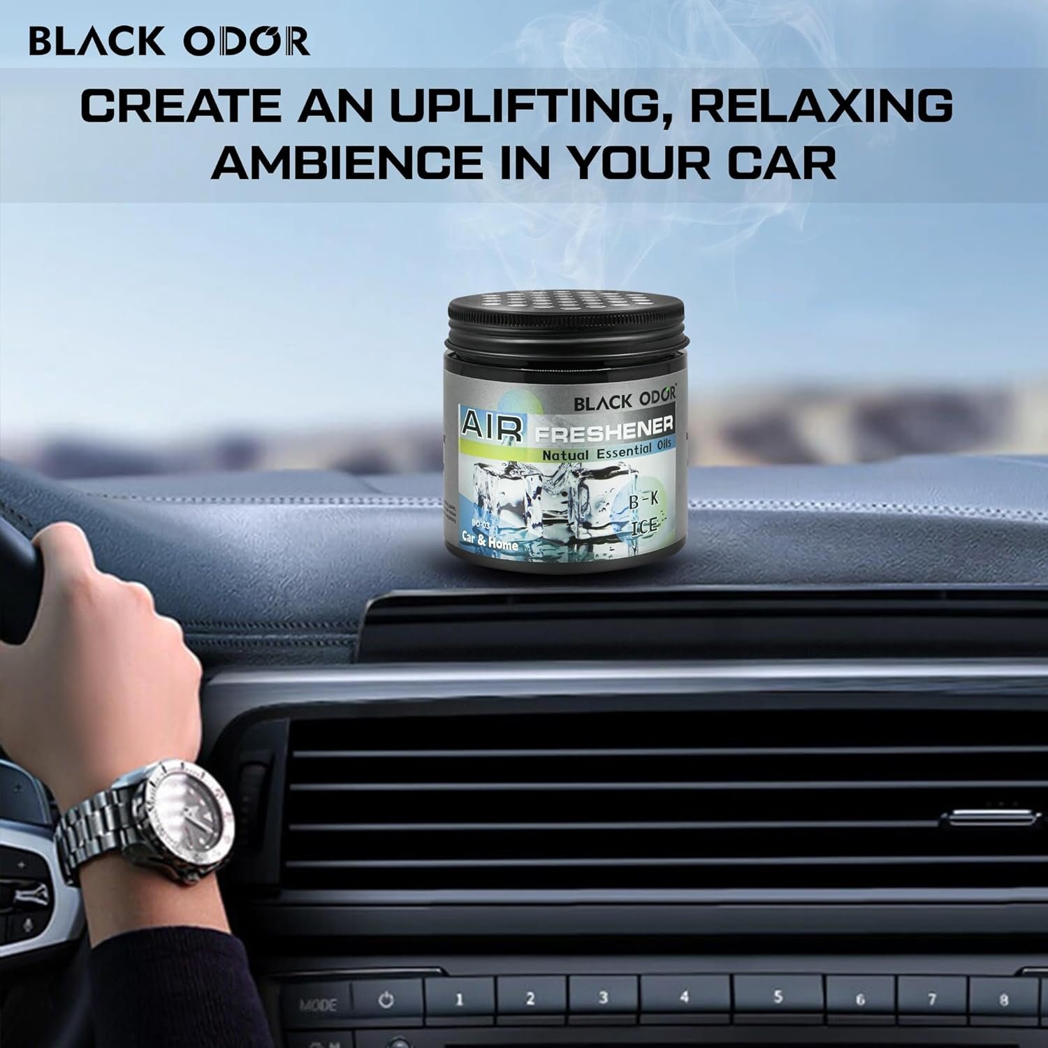 BLACK ODOR Gel Air Freshener – B-K ICE (180 gm) - Image 6