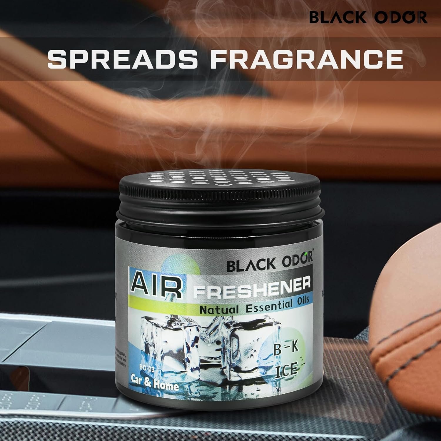 BLACK ODOR Gel Air Freshener – B-K ICE (180 gm) - Image 3