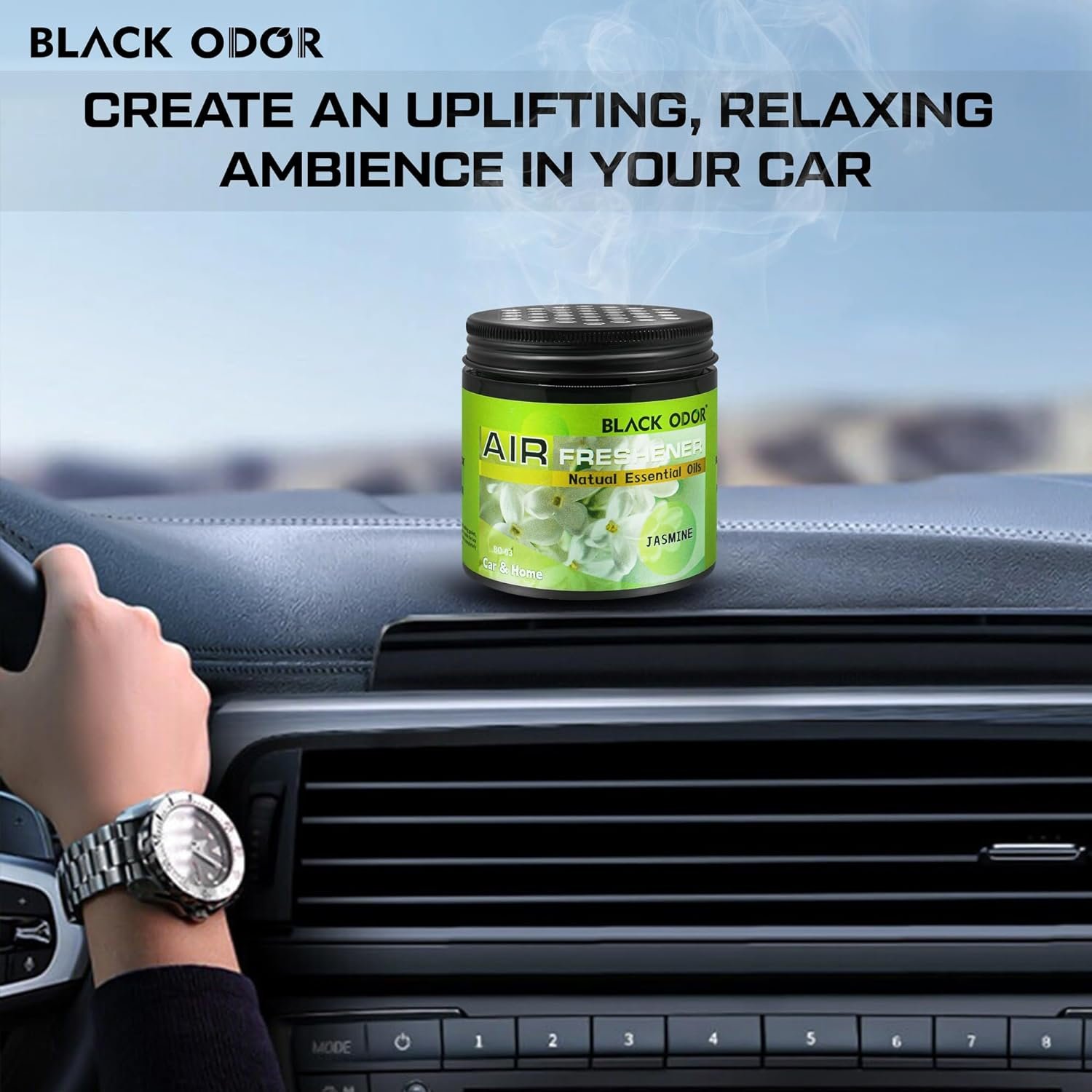 BLACK ODOR Gel Air Freshener – Jasmine (180 gm) - Image 4