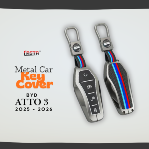 Car Key Cover Metal Silicon Protector Fit For BYD Atto 3