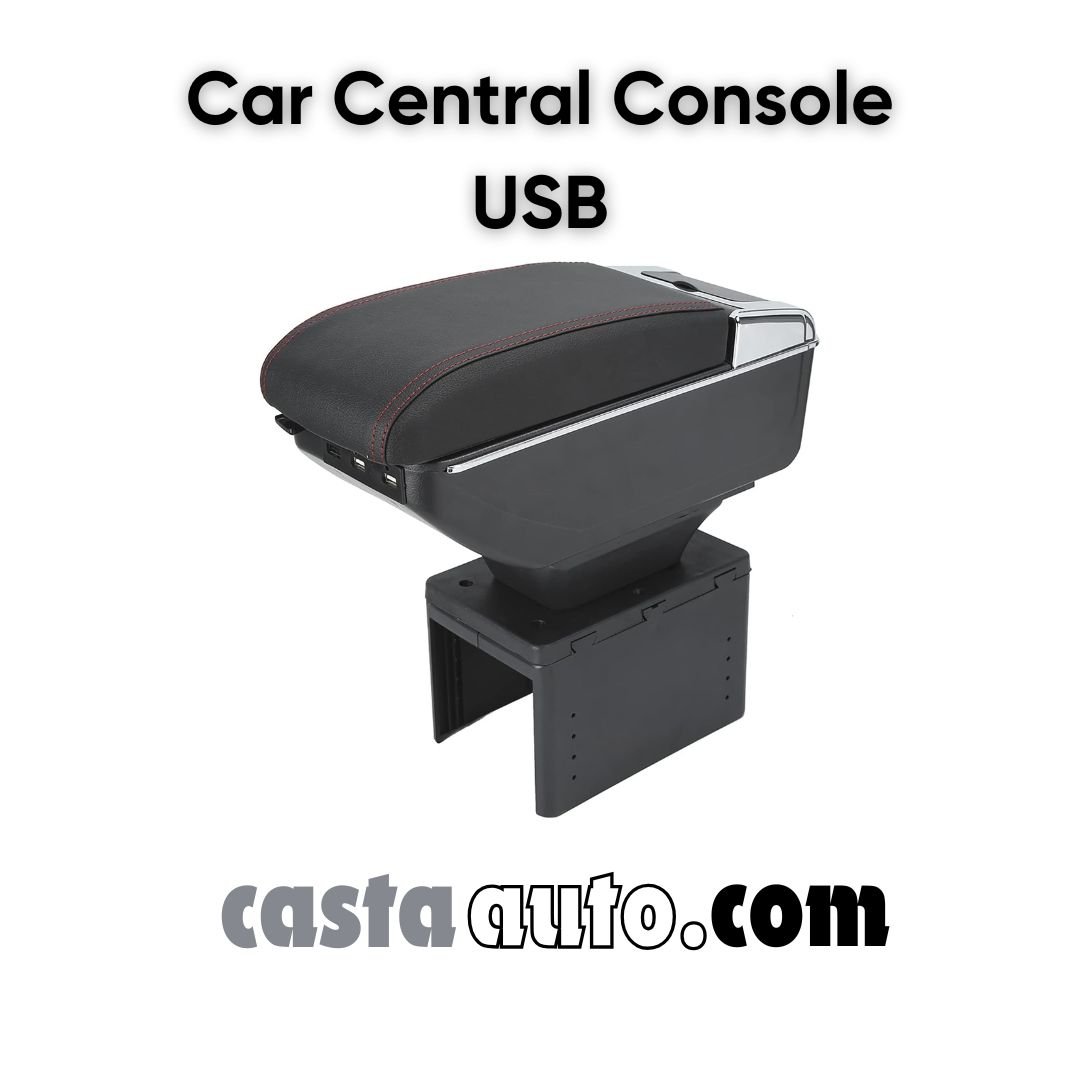 Car Central Console Armrest Interior Storage Box with USB - Image 10