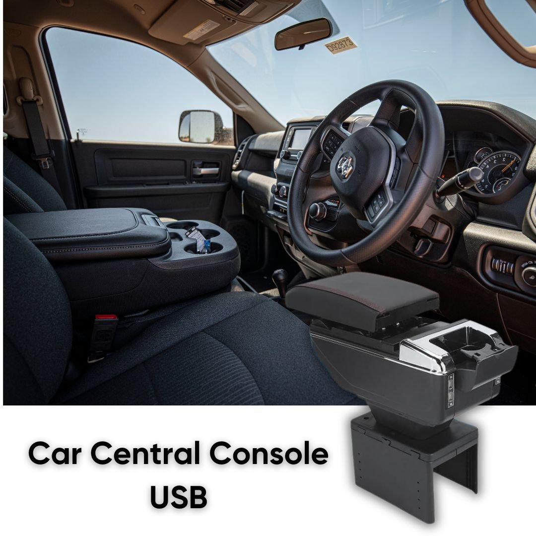 Car Central Console Armrest Interior Storage Box with USB - Image 3
