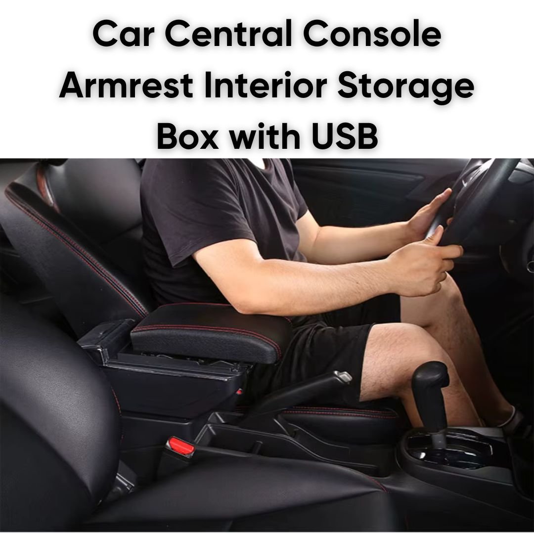 Car Central Console Armrest Interior Storage Box with USB - Image 7