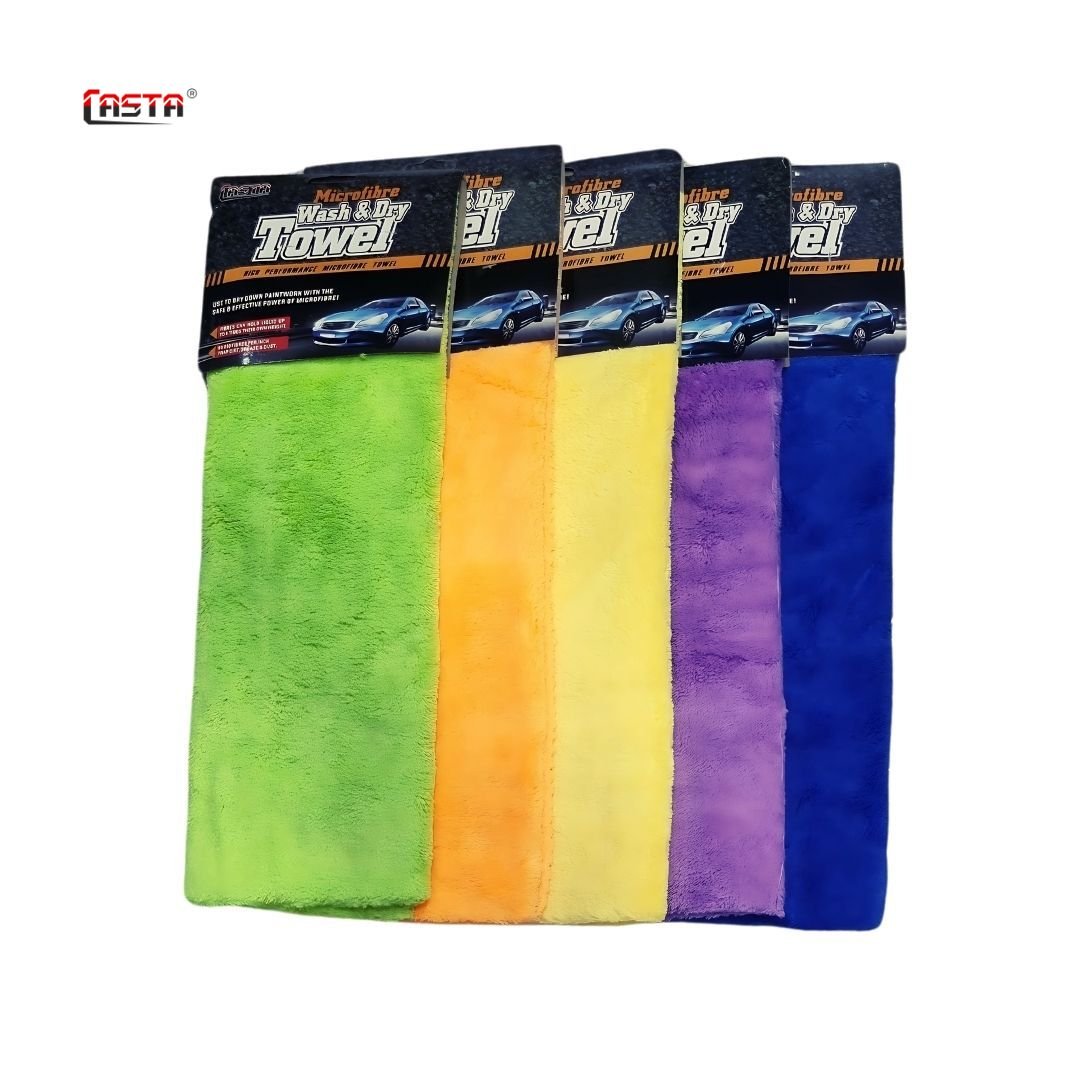 CASTA Edgeless Microfiber Cleaning Towels (40×40) 450 GSM – Yellow - Image 2