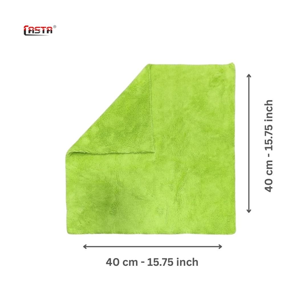 CASTA Edgeless Microfiber Cleaning Towels (40×40) 450 GSM – Yellow - Image 4