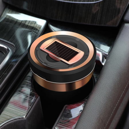 Car Ceramic Ashtray with Detachable Solar Energy Lighter - Image 2