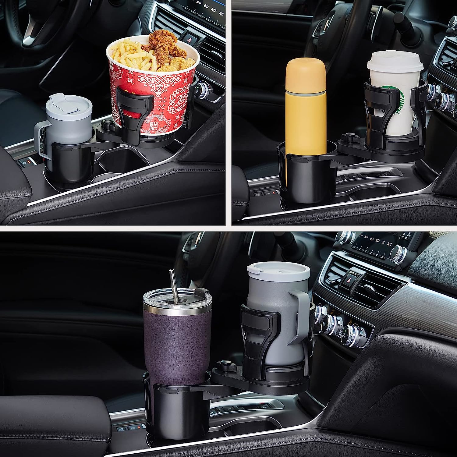 2 IN 1 Multifunctional Car Cup Holder – Expandable – Rotating - Image 2