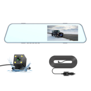 Dual Camera Car DVR Rearview Mirror With 4.3″ Screen