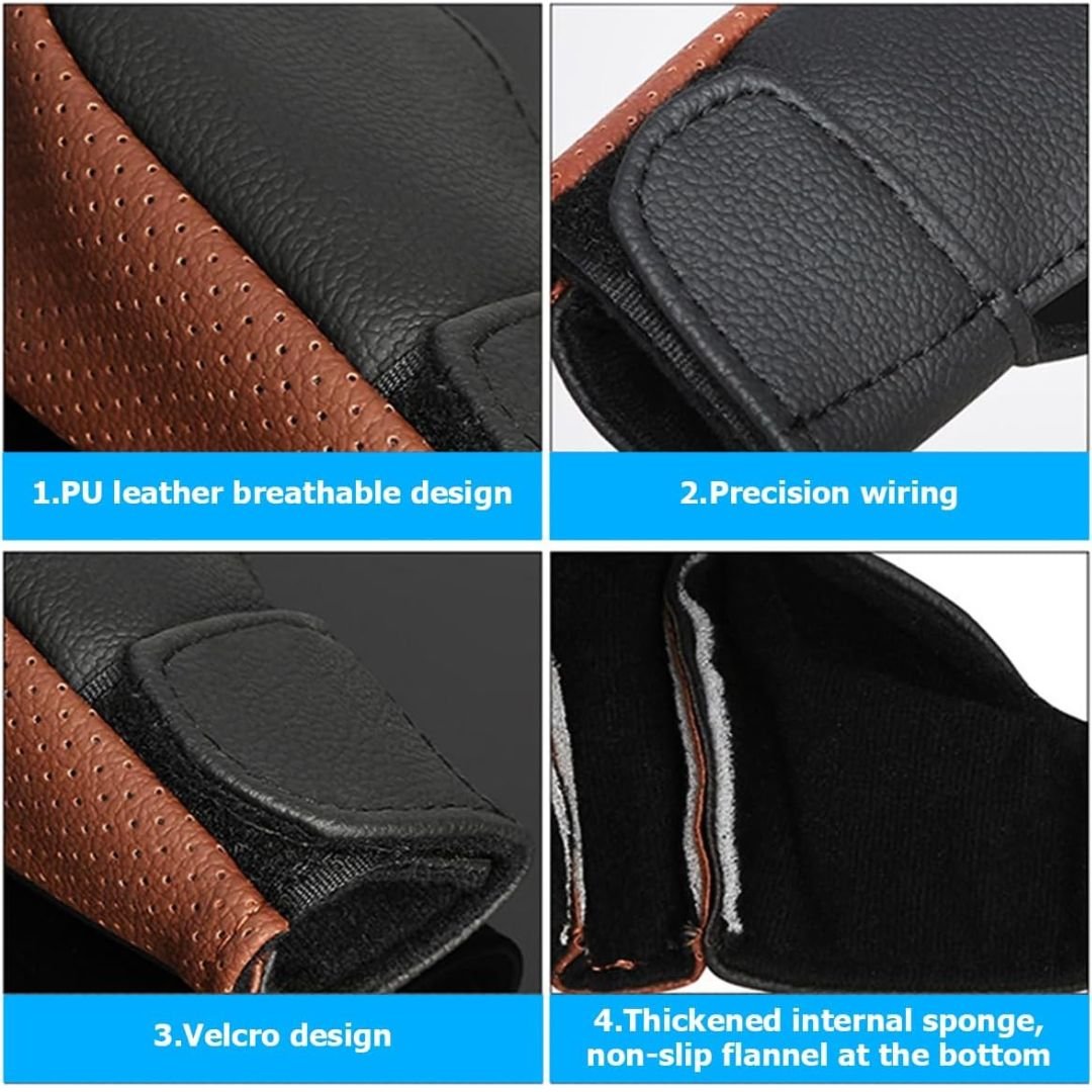 Car Non-Slip PU Leather Gear Shift Knob Cover - Image 5