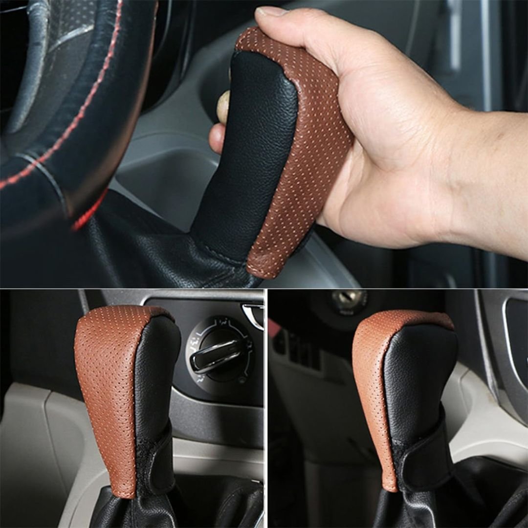 Car Non-Slip PU Leather Gear Shift Knob Cover - Image 6