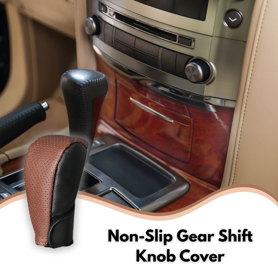 Car Non-Slip PU Leather Gear Shift Knob Cover - Image 3
