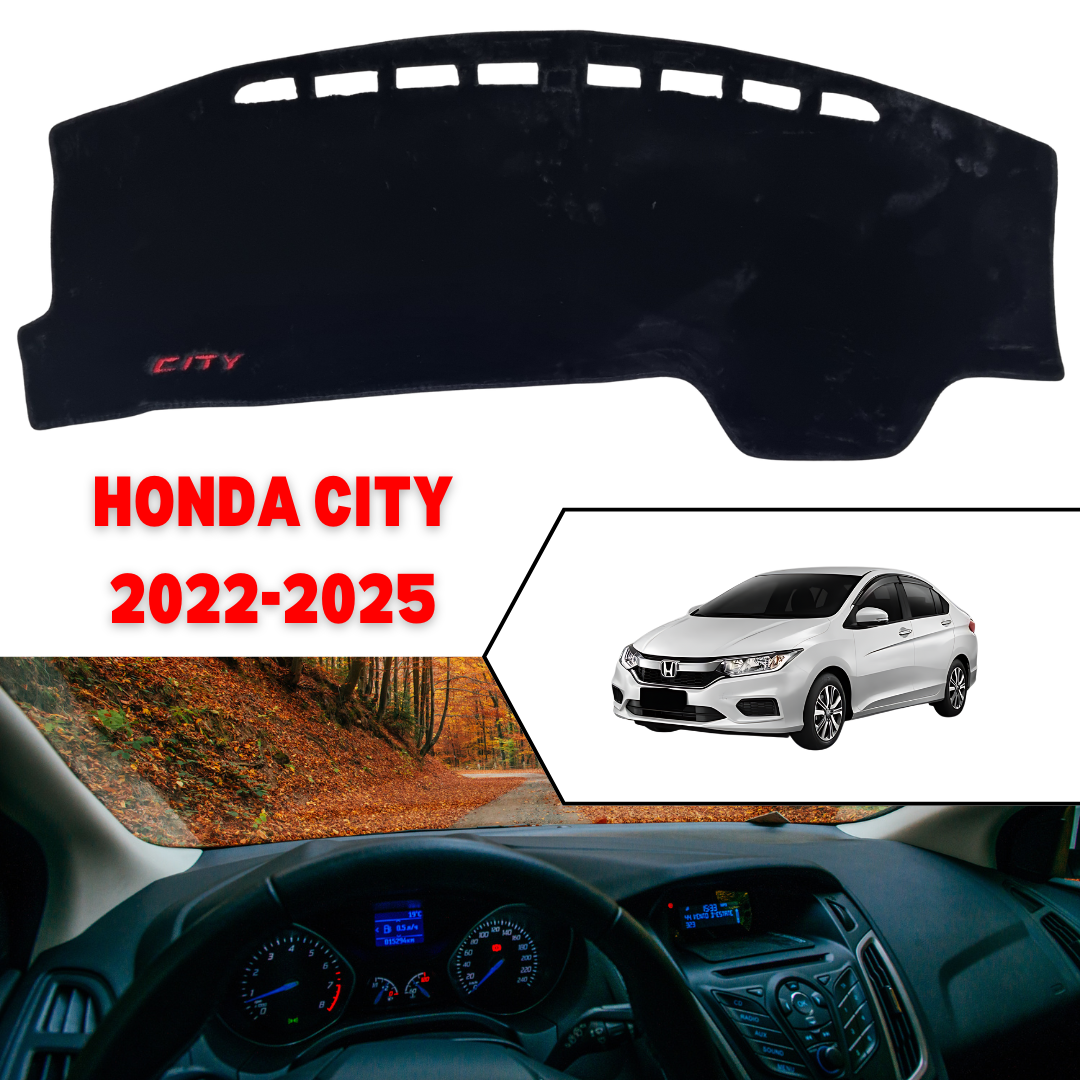Honda City 2022 2026 Dashboard Mat – Suede Nonslip Velvet Fur