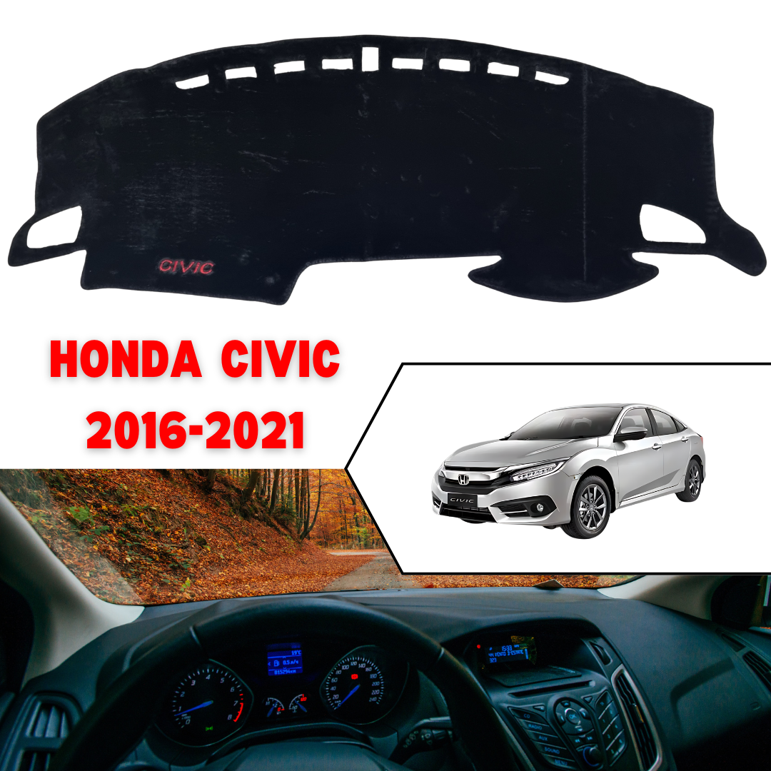 Honda Civic 2016 2021 Dashboard Mat – Suede Nonslip Velvet Fur