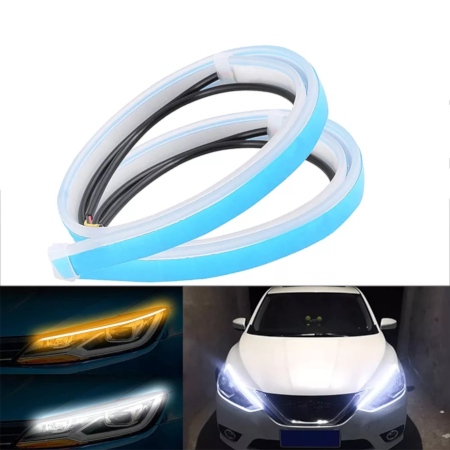 Drl Led Car Headlight Eyebrows Light With Running Turn Signal. - Image 2