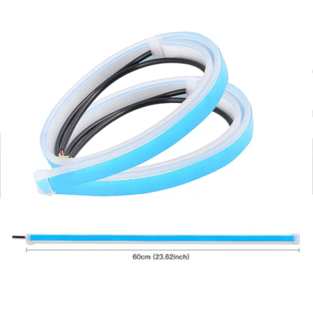 Drl Led Car Headlight Eyebrows Light With Running Turn Signal. - Image 8