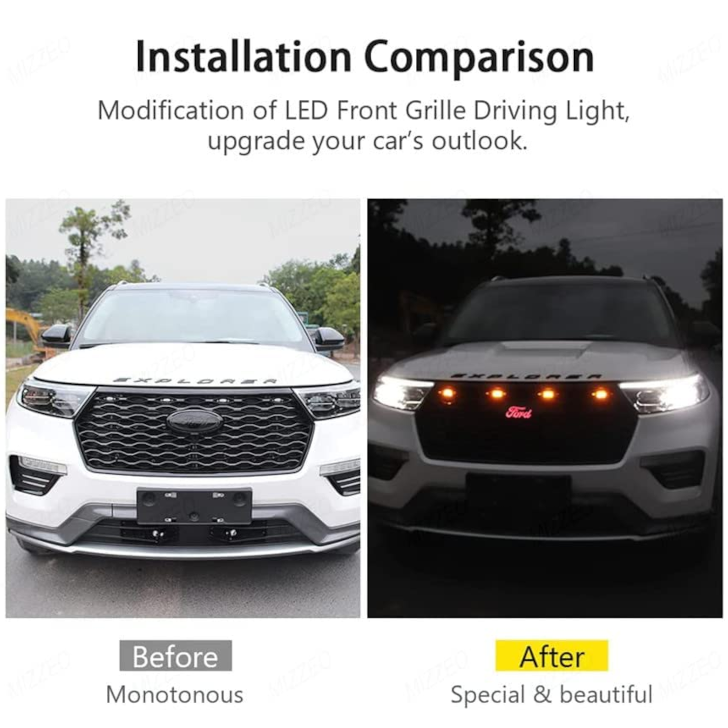 Car Amber Front Grill LED Lights - Image 9