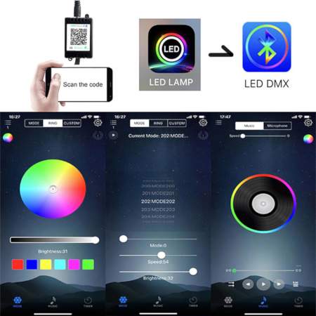 Led 7 Color Grill Lights 4Pcs Smoke Lens Smartphone APP Control/Music/Timing/Flashing Strobe Modes - Image 8