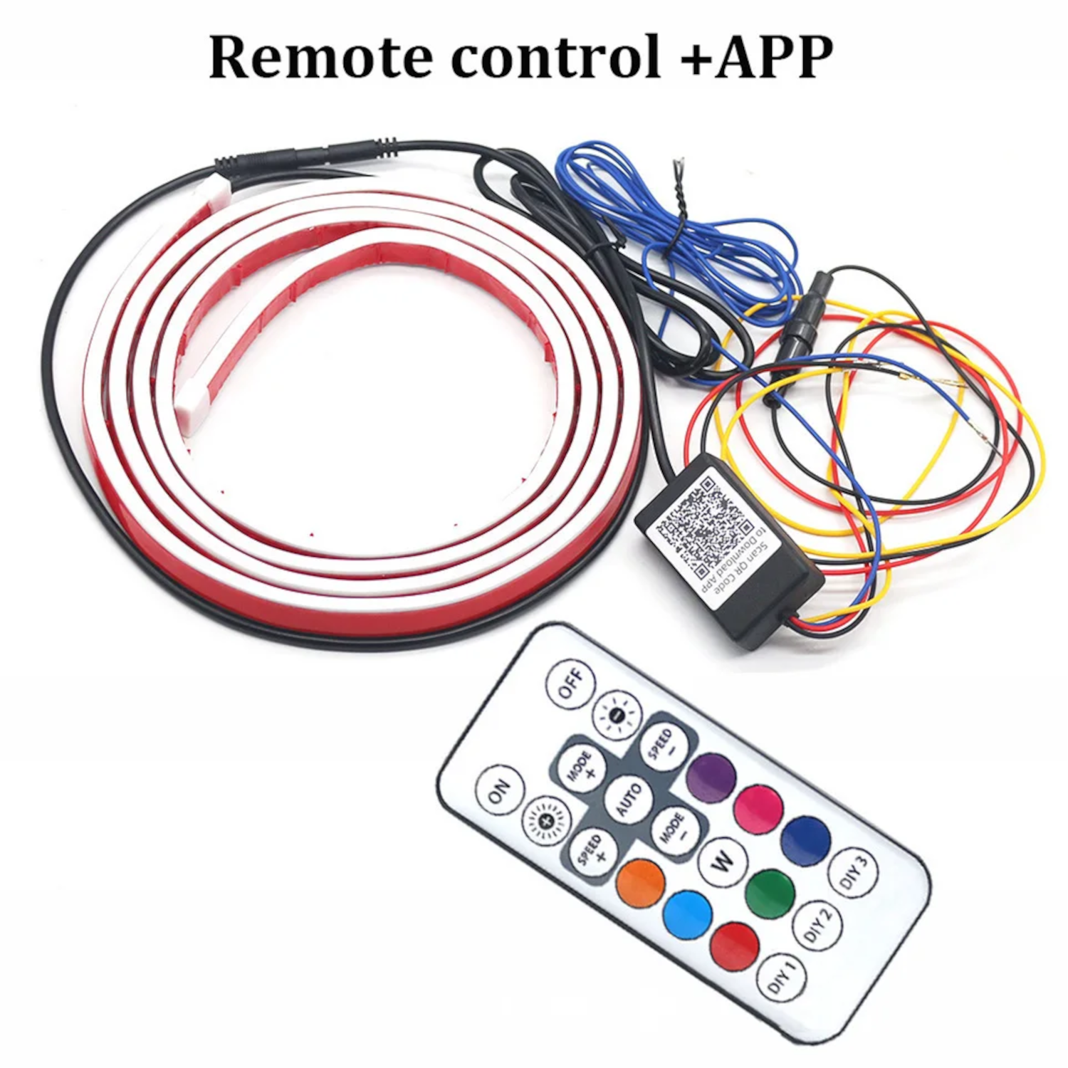 Dynamic Multi Color LED Car Hood Strip Lights – 12V - Image 8