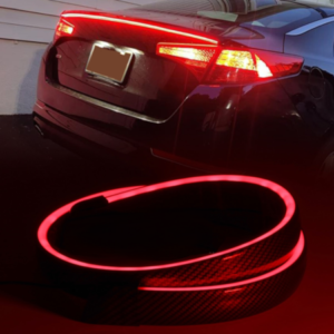 130cm Flexible Car Rear Spoiler Light LED Strip BrakeTurn Signal Running DRL.