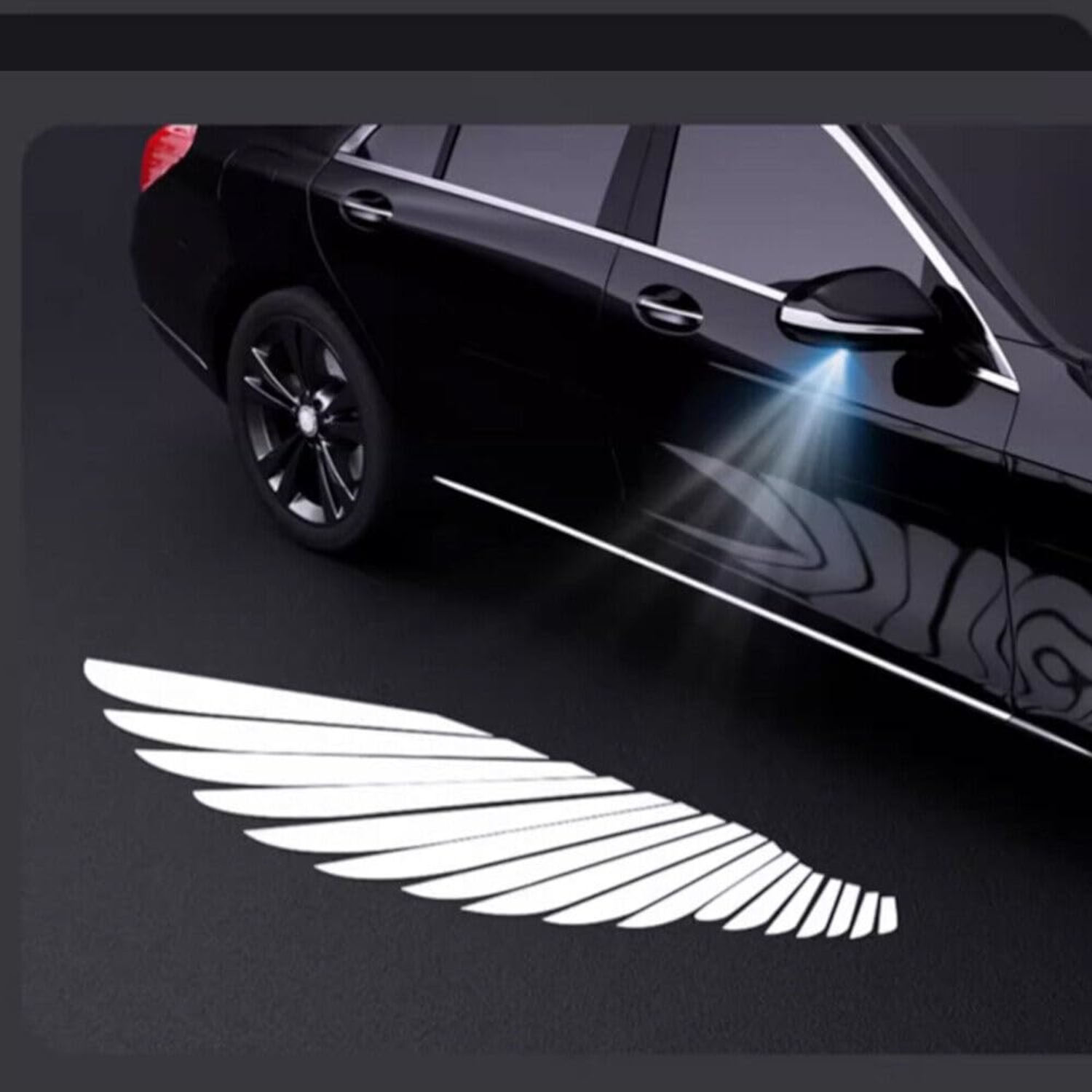 Car Side Rearview Mirror Dynamic Angel Wings Projection Light - Image 7