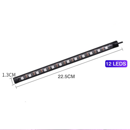 48 LED (4×12) Car Interior Atmosphere Light With Wireless Remote/Voice Control - Image 8