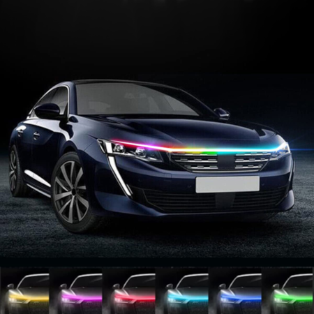 Car LED Multi Color Hood Light – Waterproof – Flexible – APP Control - Image 3