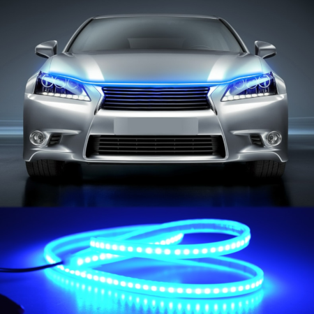 Car LED Hood Daytime Running Light – Waterproof – Flexible – Blue