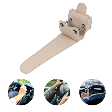 Leather Car Anti Theft Steering Wheel Lock - Image 2