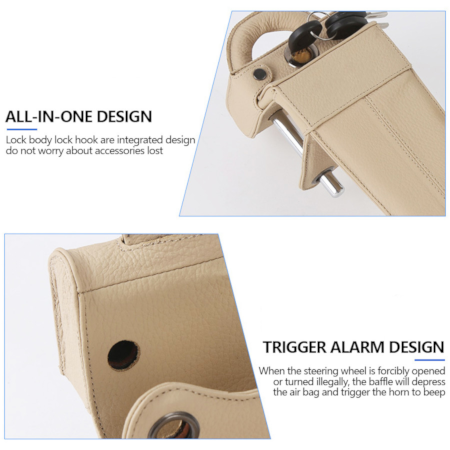 Leather Car Anti Theft Steering Wheel Lock - Image 6