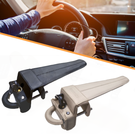 Leather Car Anti Theft Steering Wheel Lock - Image 8