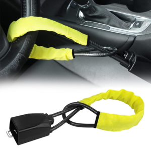 Car Seat Belt Steering Wheel Anti-Theft Locking Device