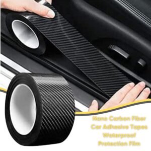 Nano Carbon Fiber Car Adhesive Tapes Waterproof Protection Film – Black