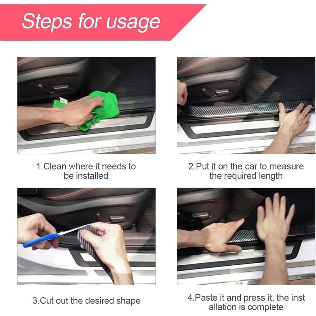 Nano Carbon Fiber Car Adhesive Tapes Waterproof Protection Film – Black - Image 9
