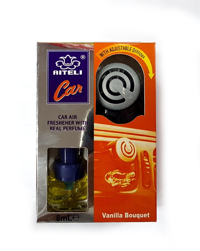 Ambi-Pure Car Air Freshener with AC Vent Clip – 8ml – Vanilla Bouquet