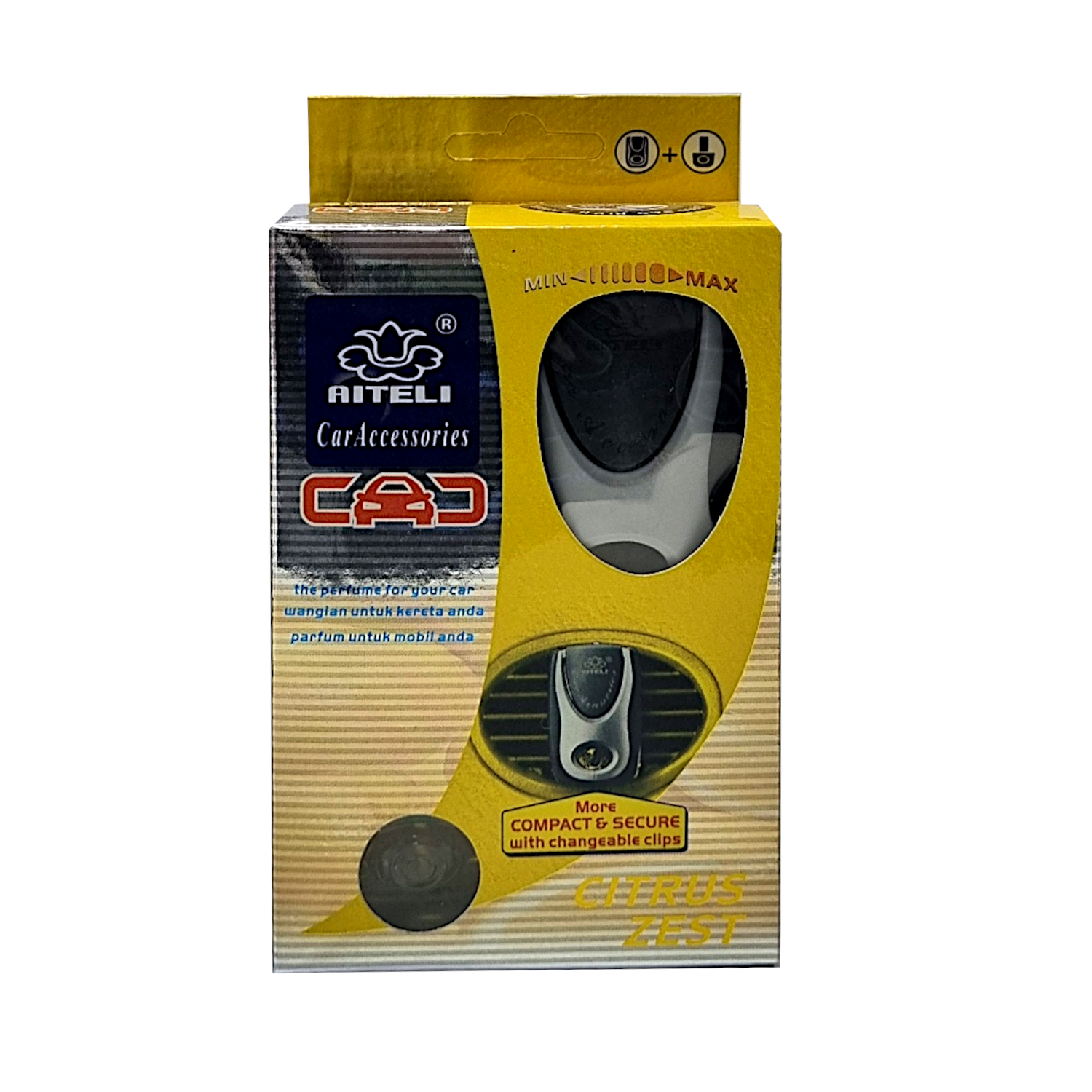 Ambi-Pure Car AC Vent Air Freshener with Extra Refill – 8ml – Citrus