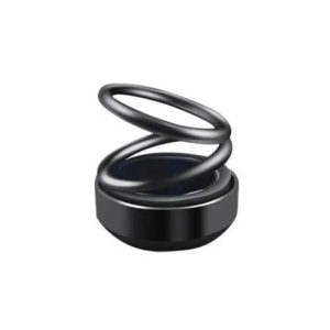 Solar Car Air Freshener Rotating Double-ring – Black