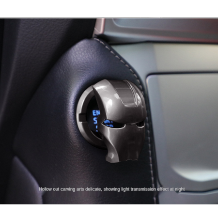 Car Push Start Button Aluminum Cover – Decoration Ring – Iron Man – Metalica - Image 5