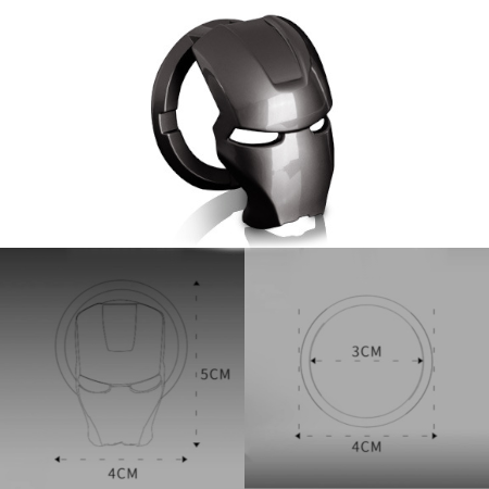 Car Push Start Button Aluminum Cover – Decoration Ring – Iron Man – Metalica - Image 2