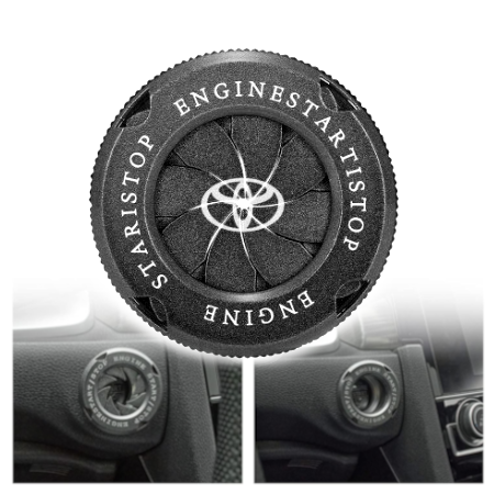 Car Push Start Button Aluminum Cover – Spin Ring – Toyota