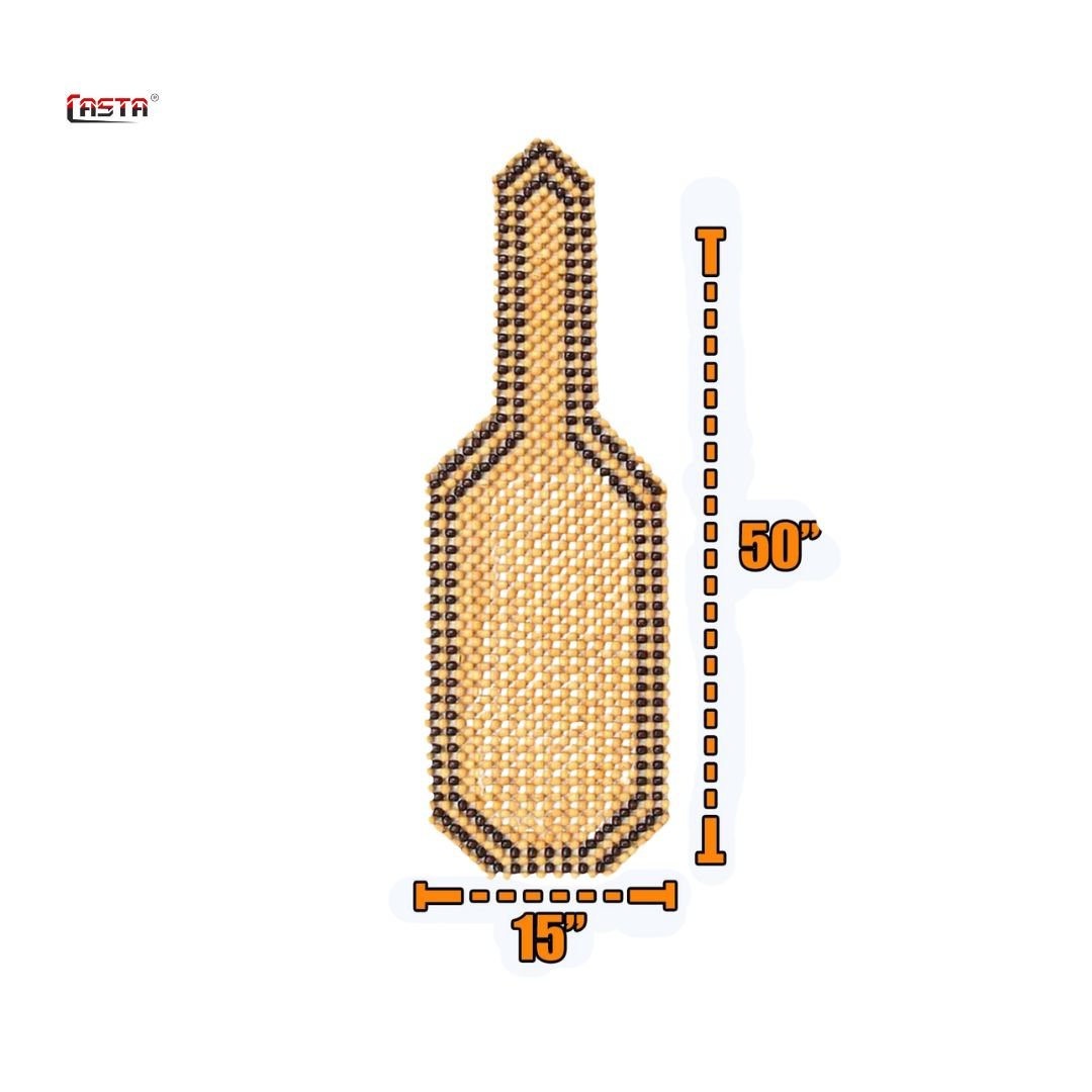 Cool Massage Wood Beads Car Seat Cushion – Brown - Image 2