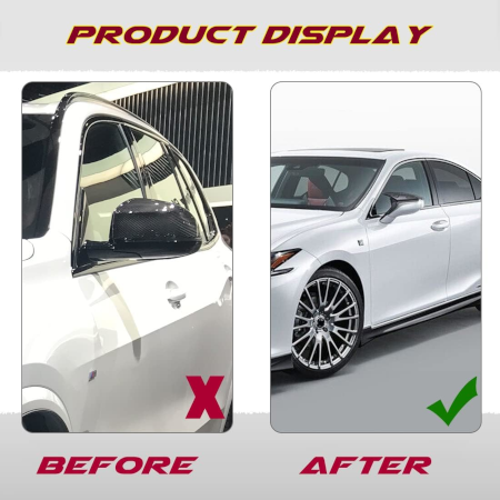 Batman Style Carbon Fiber Side Mirror Covers For Toyota Yaris 2019-2024 - Image 4