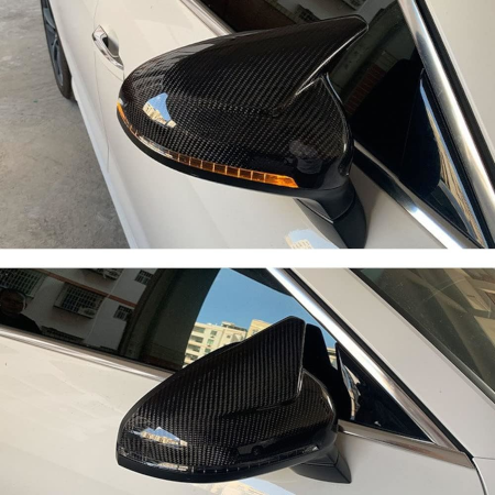 Batman Style Carbon Fiber Side Mirror Covers For Honda Civic 2011-2015 - Image 7